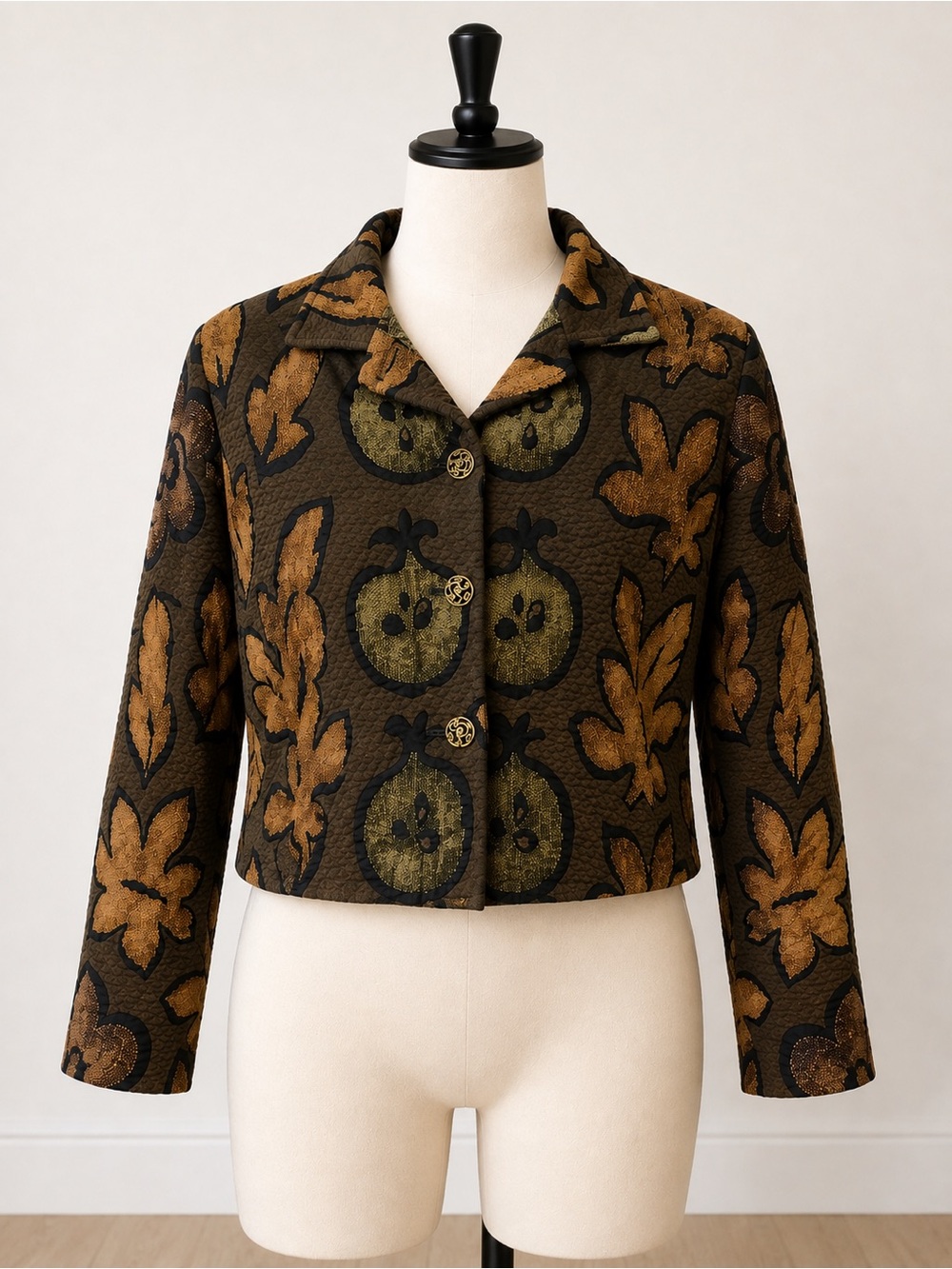 Silverado Tapestry Jacket Brown Floral Southwestern New Mexico Style M